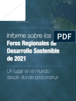 Informe Sobre Los Foros Regionales de Desarrollo Sostenible de 2021