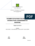Document de Politique Et de Strat Gie Nationale Pour l Assainissement Mauritanie 2011