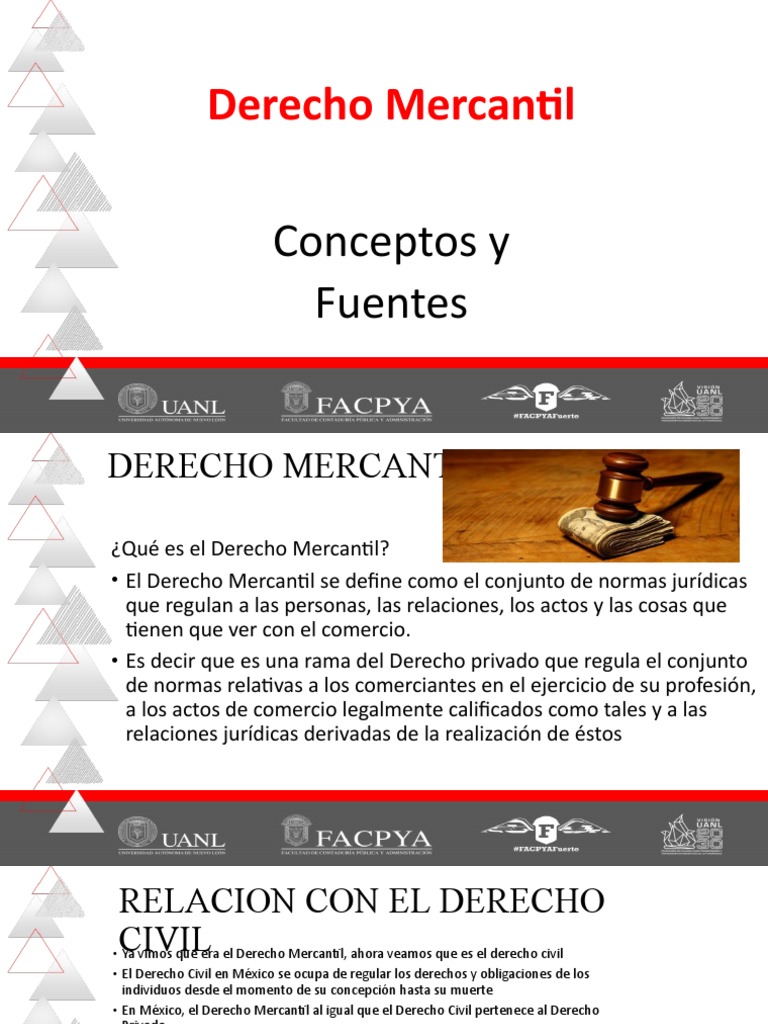 Derecho Mercantil Conceptos, y Fuentes | PDF | Fuentes del derecho ...