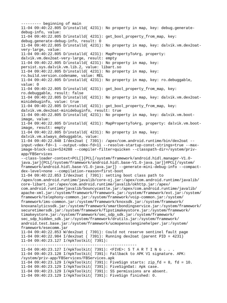 Android Dex2Oat Debug Log Analysis | PDF | Software Engineering | Software