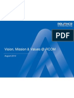 Vision Mission Values RCOM