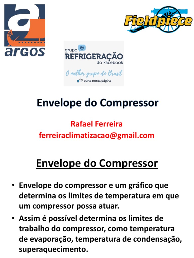 Envelope Do Compressor Rafael Ferreira PDF Temperatura Refrigeração