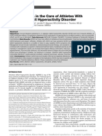 Considerations in The Care of Athletes With Attention Deficit Hyperactivity Disorder