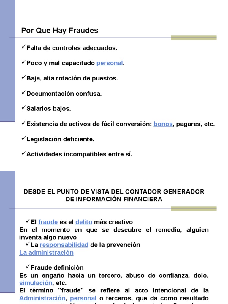 Definición y Prevención del Fraude | PDF | Auditoría | Contralor