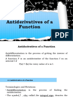 4.1 Antiderivatives of A Function