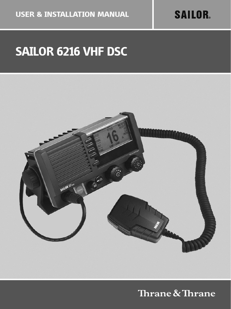 Dokumen Tips Sailor 6216 VHF DSC Si Tex Marine Electronics User