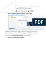 How To Add Shadow To Text in Google Slides PDF Document
