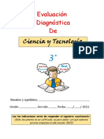 3° EVALUACION DIAGNOSTICA Ciencia y Tecnología 3°