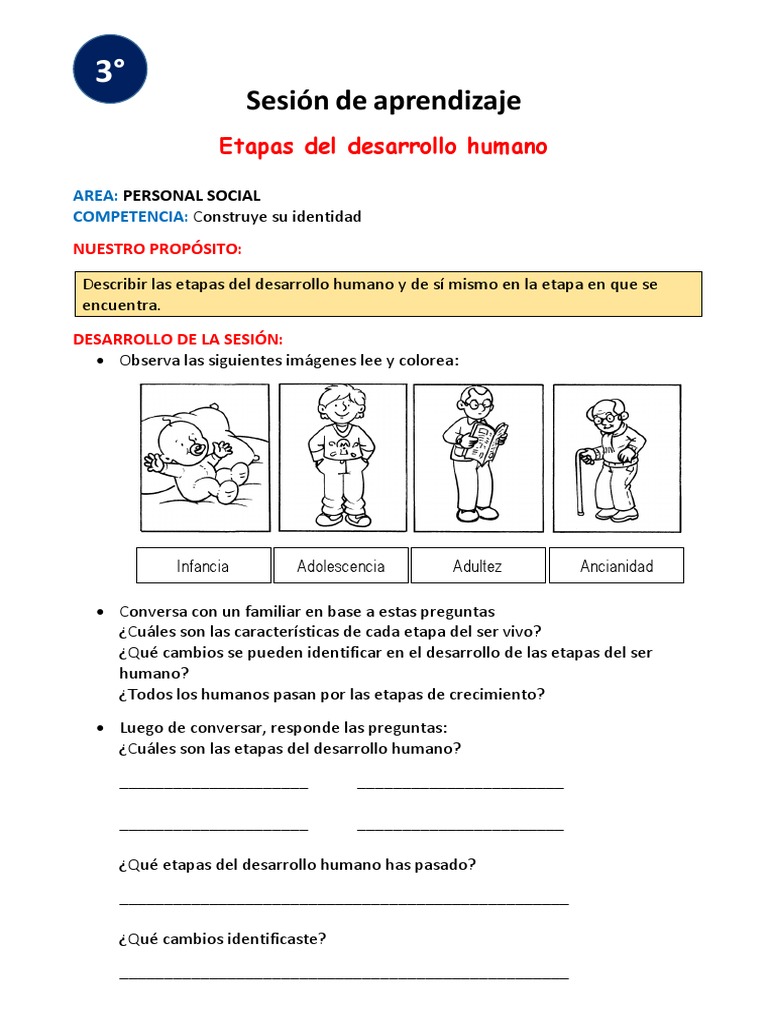3° SESION - PS - Etapas Del Desarrollo Humano | PDF | Adultos | Vejez