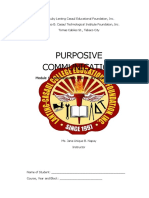 Purposive Communication: Module 1: Communication Process, Principles and Ethics