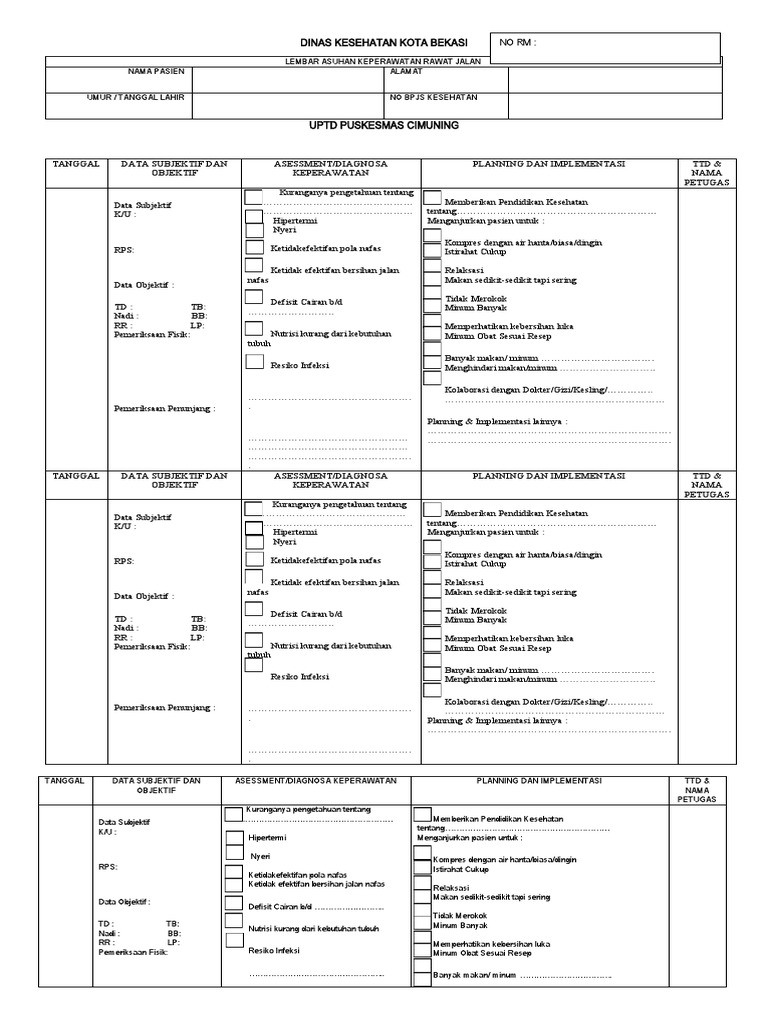 Format Asuhan Keperawatan Individu Pdf