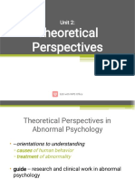 Theoretical Perspectives in Abnormal Psychology: Biological and Genetic Theories