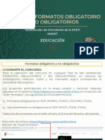 Formatos obligatorios y opcionales del concurso