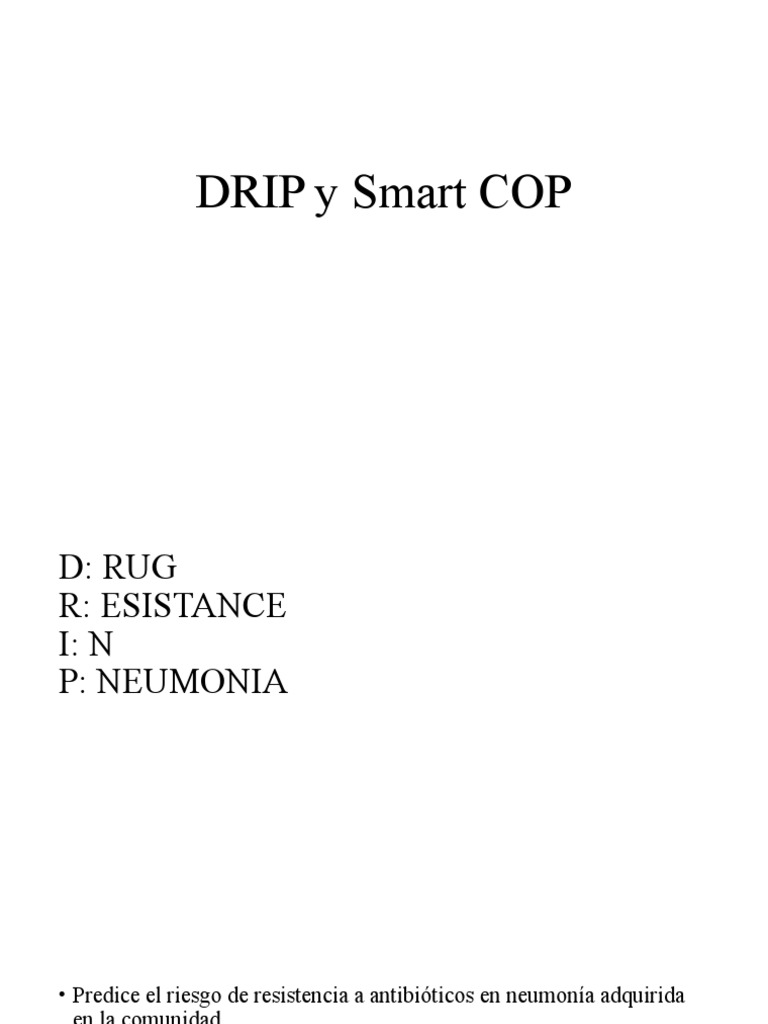 Evaluación de DRIP y Smart COP en Neumonía | PDF | Neumonía ...