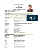 Curriculum Vitae Of: Rezaul Islam