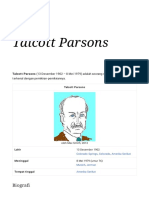Talcott Parsons - Wikipedia Bahasa Indonesia, Ensiklopedia Bebas