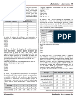 Estatística - Exercícios e análise de dados