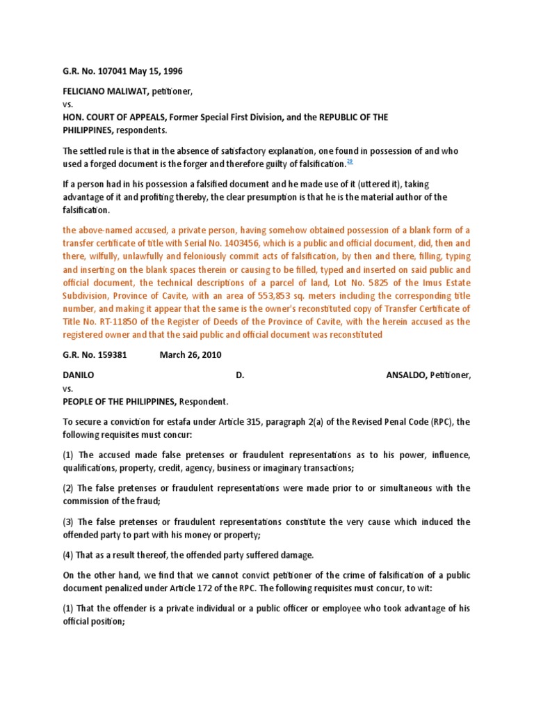 Falsification | PDF | Fraud | Crimes