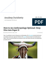 Anthropology by Anudeep Shetty Paper 2