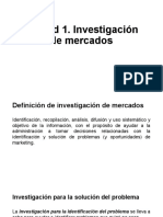 Unidad 1. Investigación de Mercados