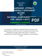 Early Language, Literacy, and Numeracy Assessment (Ellna) National Achievement Test For Grade 6 (Natg6)