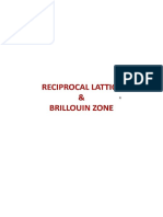 Reciprocal Lattice & Brillouin Zone 