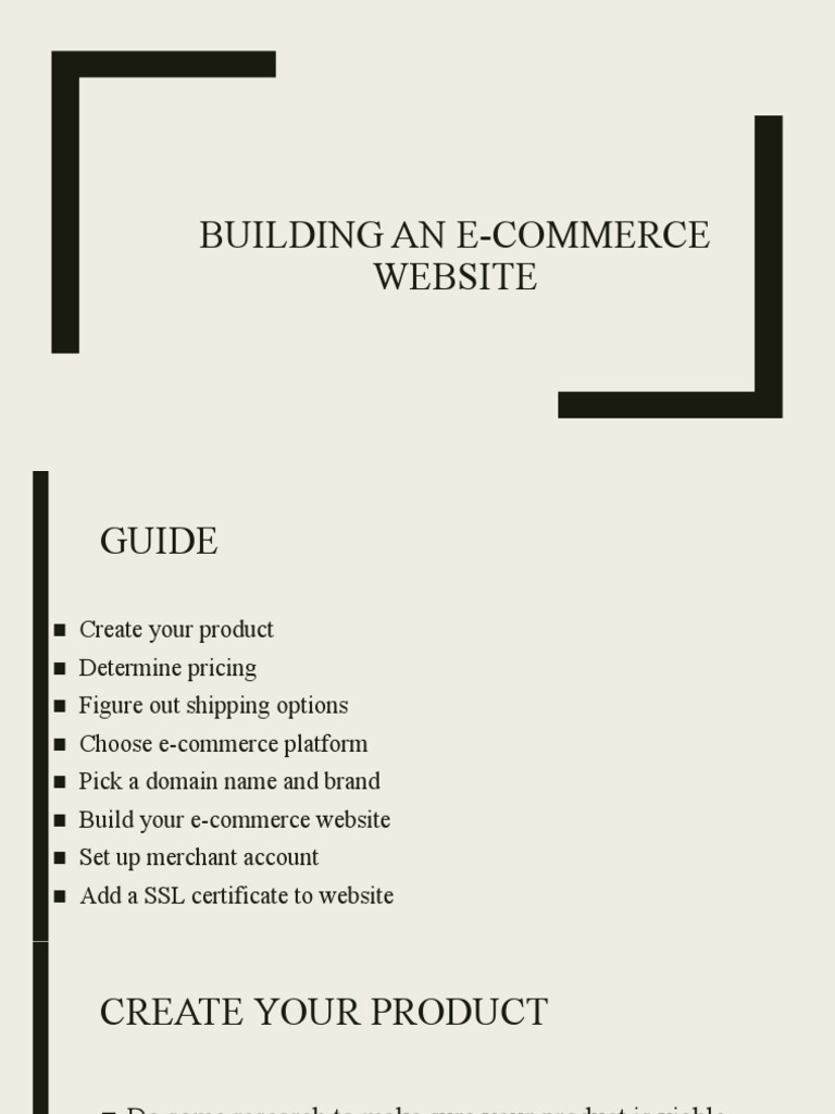 Building An E-Commerce Website | PDF | Websites | World Wide Web