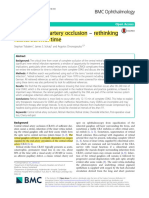 Central Retinal Artery Occlusion - Rethinking Time