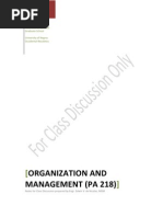 Organization and Management