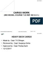 Cargo Work: (IMO MODEL COURSE 7.03 REF. NO 2.2.1.)