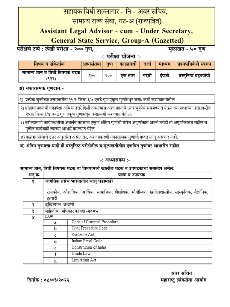 Mpsc Us Syllabus | PDF