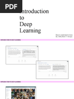 Introduction To Deep Learning