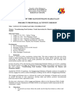 Offfice of The Sangguniang Kabataan Project Proposal/Activity Design