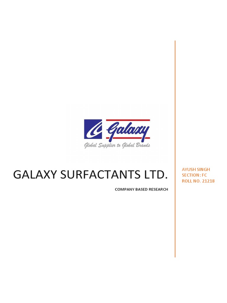 Galaxy Surfactants LTD PDF Sunscreen Surfactant