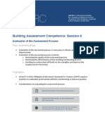 Building Assessment Competence: Session 6: Evaluation of The Assessment Process