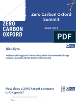 Zero Carbon Oxford Summit Key Sectors and Progress