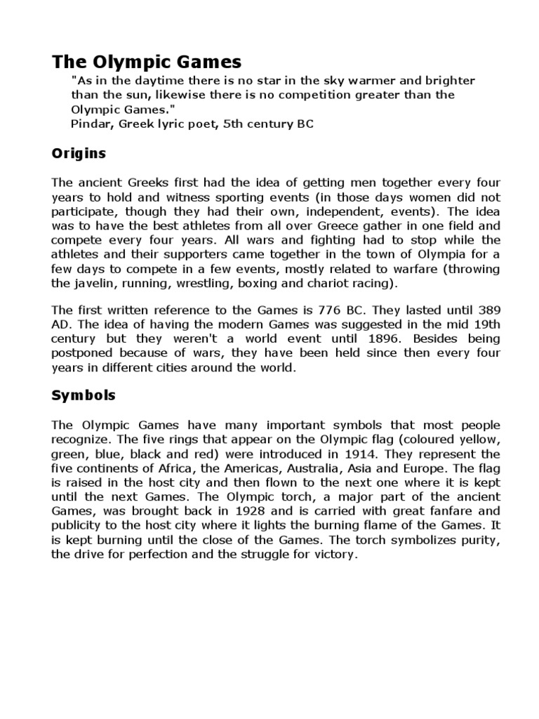 Overview of the Olympic Games | PDF | Olympic Games | Referee