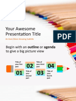 Beautifully Colored Pencils Theme PPT Templates
