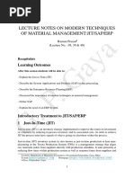 G. P. Gaya: Lecture Notes On Modern Techniques of Material Management:Jit/Sap/Erp