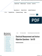 Electrical Measurement and Instrumentation Objective Questions - Set 05 - ObjectiveBooks