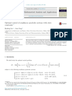 Journal of Mathematical Analysis and Applications: Optimal Control of Semilinear Parabolic Systems With State Constraint