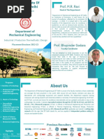 Prof. M.R. Ravi: Department of Mechanical Engineering