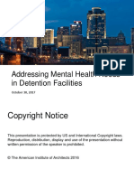 CD - M 0800 - Addressing Mental Health Needs in Detention Facilities