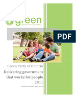 Government Strategy - Green Party Five Point Plan for Ontario