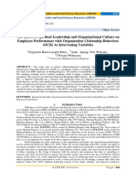 The Effect of Spiritual Leadership and Organizational Culture On Employee Performance With Organization Citizenship Behaviors (OCB) As Intervening Variables