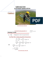 Stability II: ةيملاعلا ايقيرفا ةعماج Analysis of Power System PE516