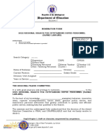 Nomination Form 2022 Regional Search For Outstanding Deped Personnel (Gawad Lam-Ang)