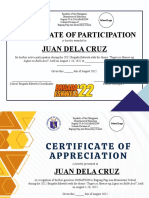 Certificate of Participation Juan Dela Cruz