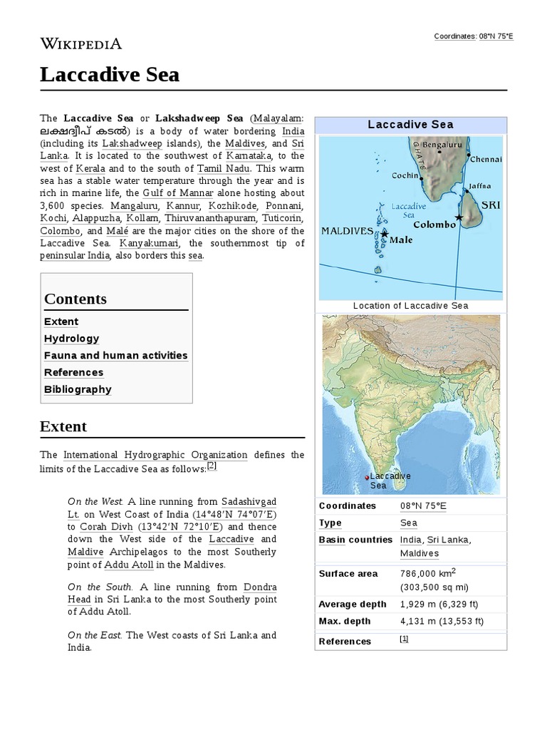 Laccadive_Sea | PDF | Hydrography | Physical Geography