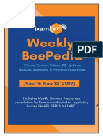 Weekly BeePedia 16th Nov To 22nd Nov 2019 - Statutory Bodies Exams